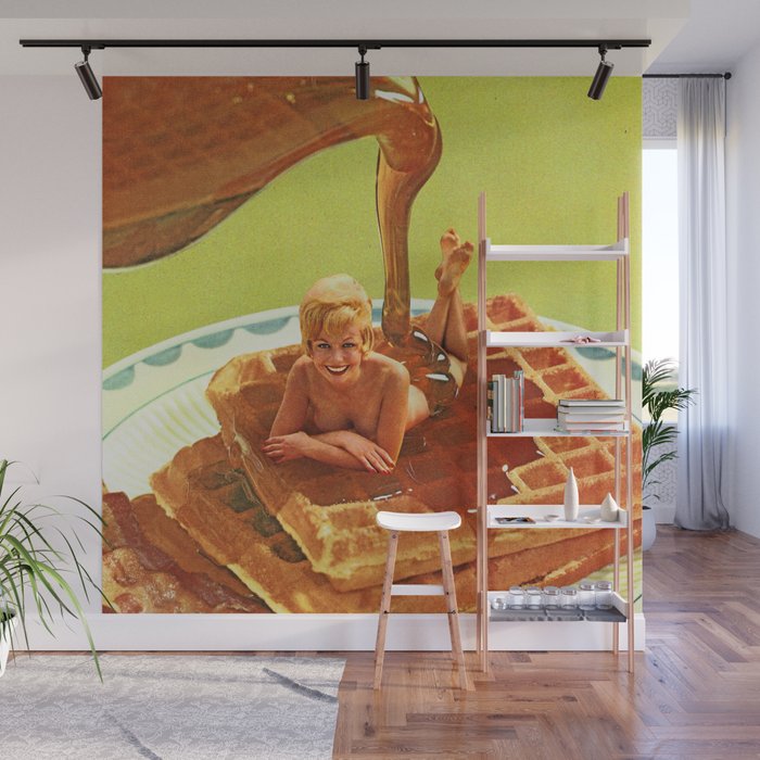 Pour some syrup on me - Breakfast Waffles Wall Mural Gallery Image 1