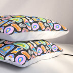 Retro cartoon label sticker pattern Pillow Sham Gallery Image 3