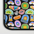 Retro cartoon label sticker pattern Laptop Sleeve Gallery Image 3