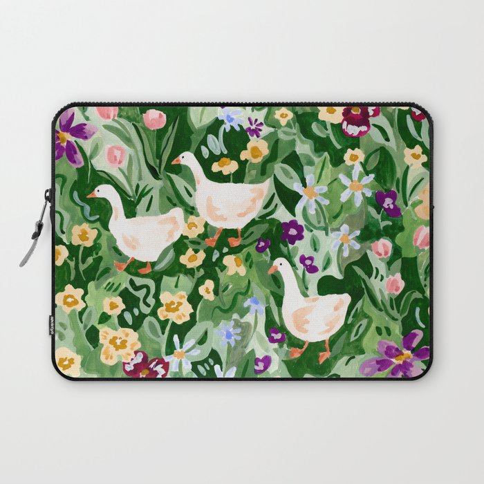 Ducks and Wildflowers Laptop Sleeve Gallery Image 1