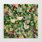 Ducks and Wildflowers Wood Wall Art Gallery Image 1
