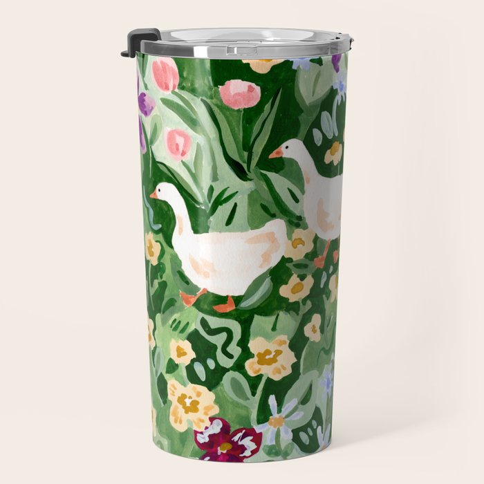 Ducks and Wildflowers Travel Mug Gallery Image 3