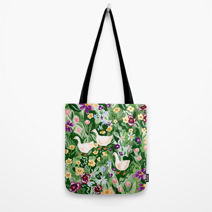 Ducks and Wildflowers Tote Bag Gallery Image 2