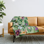 Ducks and Wildflowers Throw Blanket Gallery Image 1