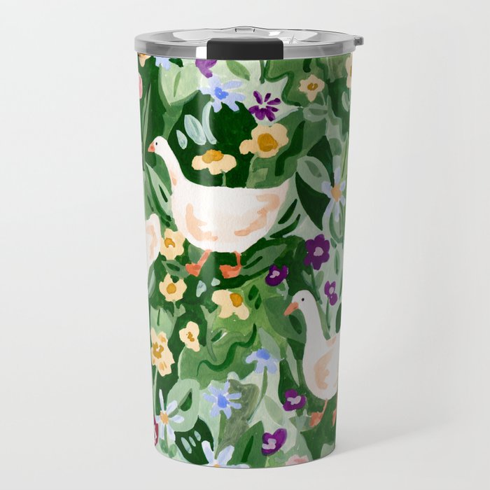 Ducks and Wildflowers Travel Mug Gallery Image 1