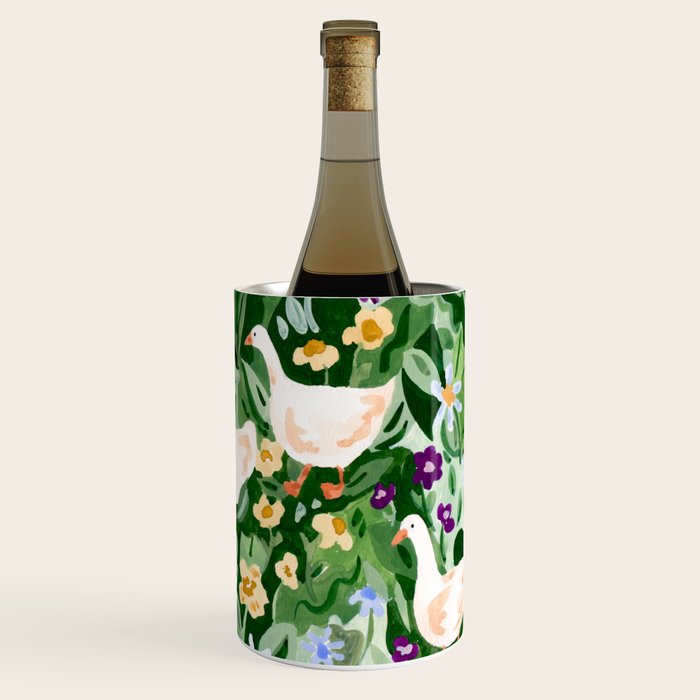 Ducks and Wildflowers Wine Chiller Gallery Image 1