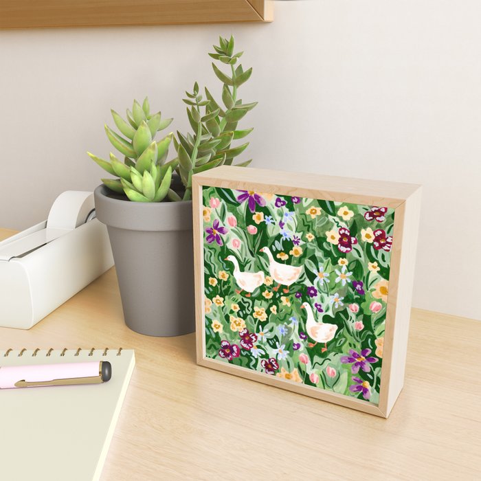 Ducks and Wildflowers Mini Art Print Gallery Image 2
