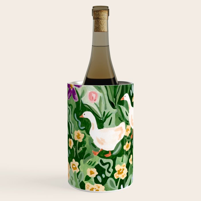 Ducks and Wildflowers Wine Chiller Gallery Image 2