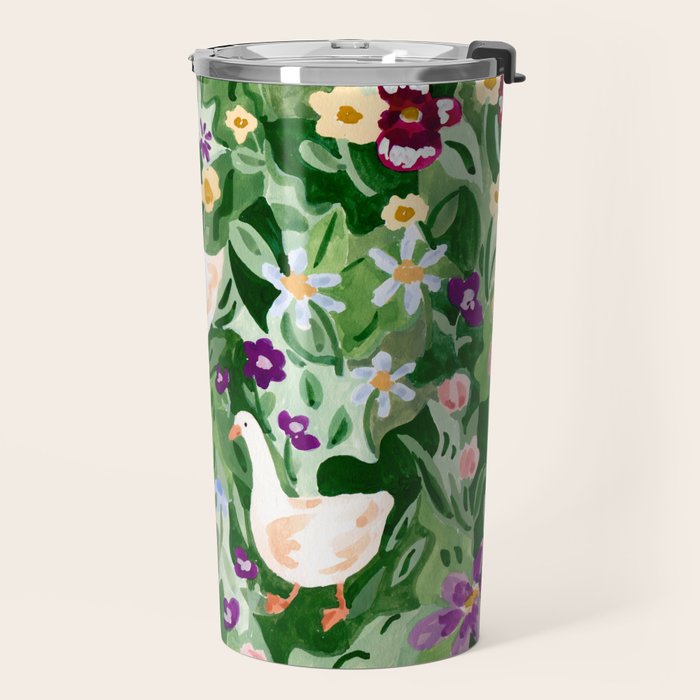 Ducks and Wildflowers Travel Mug Gallery Image 2