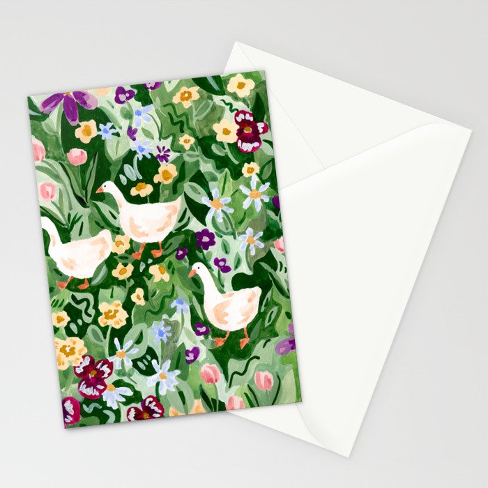 Ducks and Wildflowers Stationery Card Gallery Image 2