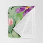 Ducks and Wildflowers Throw Blanket Gallery Image 3