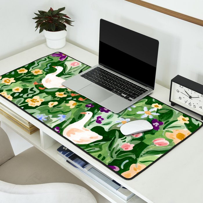 Ducks and Wildflowers Desk Mat Gallery Image 2