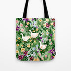 Ducks and Wildflowers Tote Bag Gallery Image 1