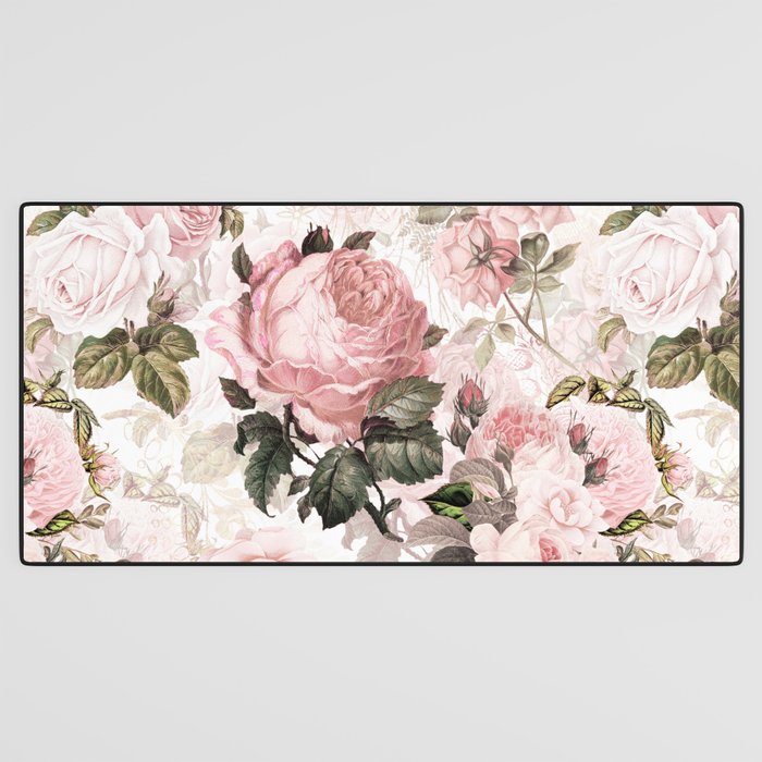 Vintage & Shabby Chic - Sepia Pink Roses  Desk Mat Gallery Image 3