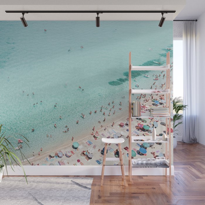 Busy Beach Wall Mural Gallery Image 1