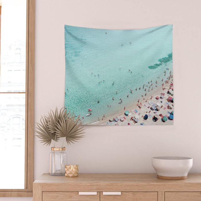 Busy Beach Wall Tapestry Gallery Image 2
