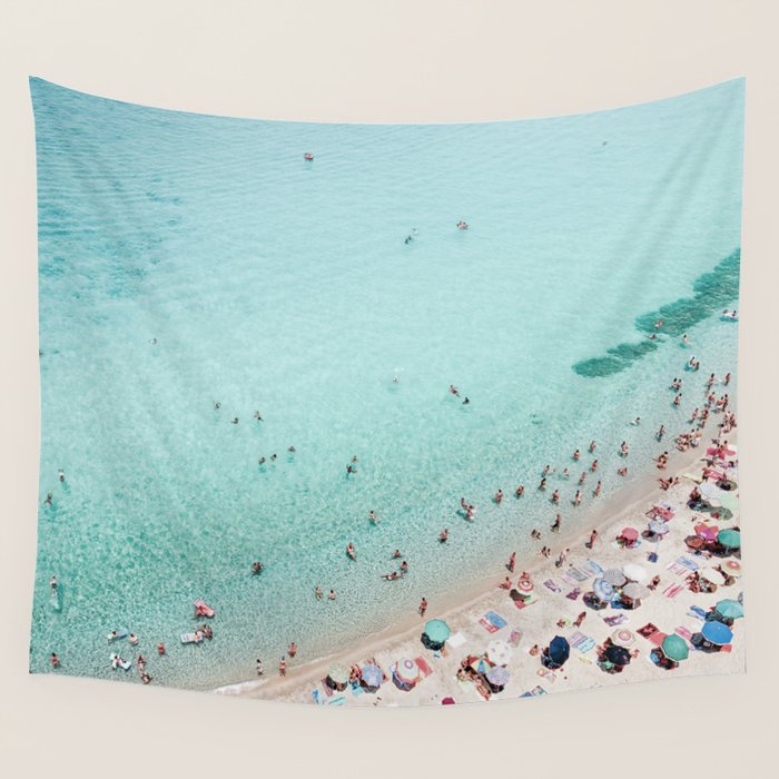 Busy Beach Wall Tapestry Gallery Image 1