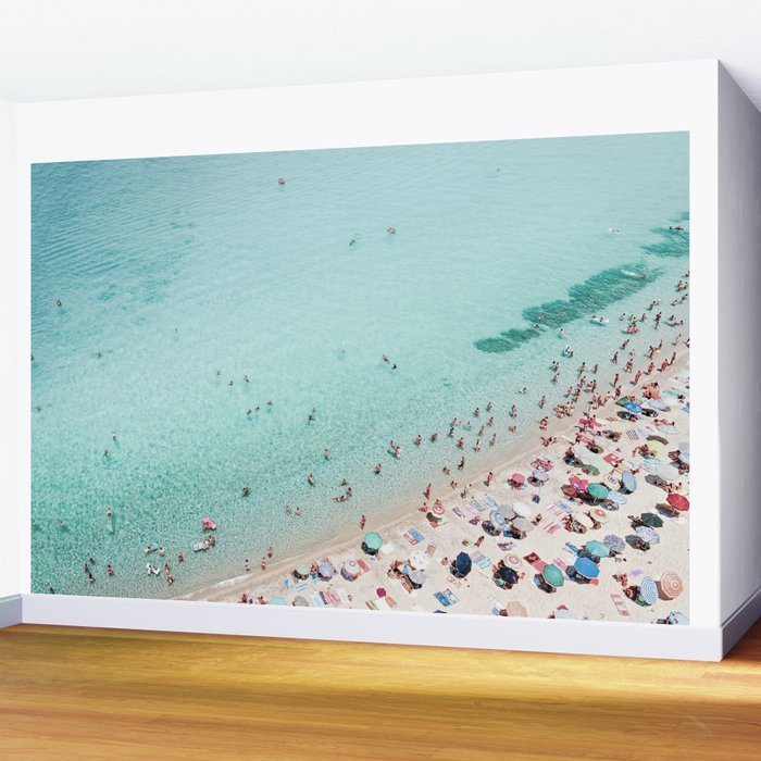 Busy Beach Wall Mural Gallery Image 2
