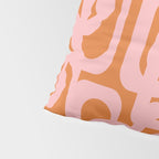 Mod Loops Pink and Orange Abstract Geometric Pattern Pillow Sham Gallery Image 4