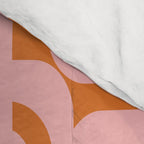 Mod Loops Pink and Orange Abstract Geometric Pattern Comforter Gallery Image 4