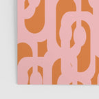 Mod Loops Pink and Orange Abstract Geometric Pattern Poster Gallery Image 3