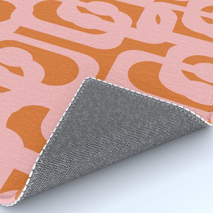 Mod Loops Pink and Orange Abstract Geometric Pattern Rug Gallery Image 4
