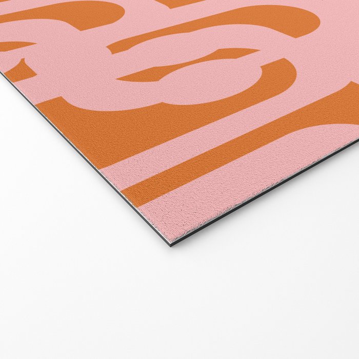 Mod Loops Pink and Orange Abstract Geometric Pattern Welcome Mat Gallery Image 2