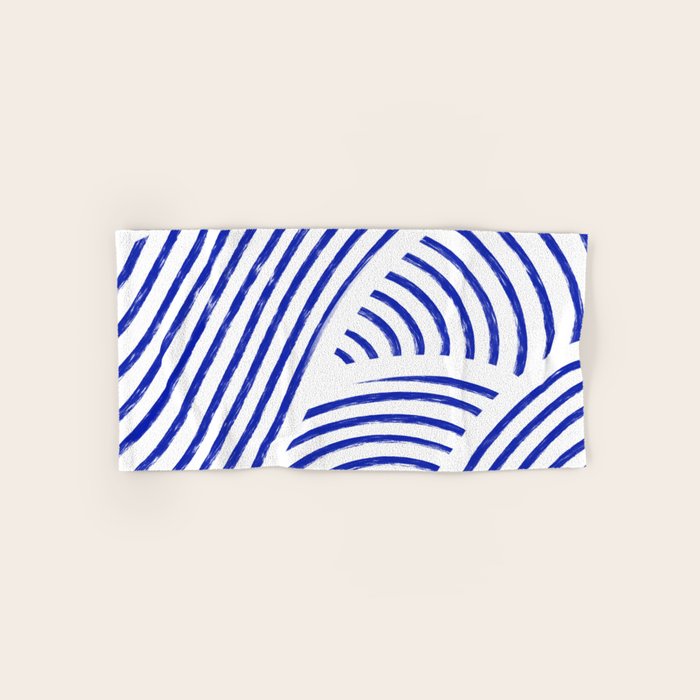 blue summer lines Bath Towel Gallery Image 1