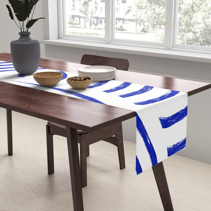 blue summer lines Table Runner Gallery Image 2