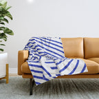 blue summer lines Throw Blanket Gallery Image 1