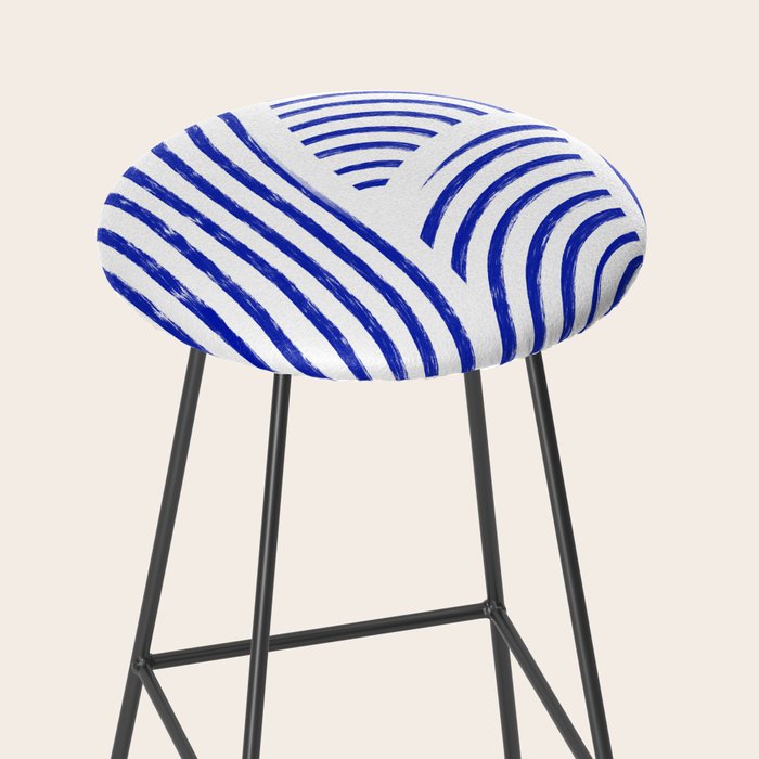 blue summer lines Stool Gallery Image 2