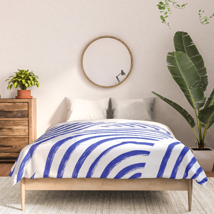 blue summer lines Comforter Gallery Image 3