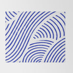 blue summer lines Throw Blanket Gallery Image 2