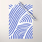 blue summer lines Wrapping Paper Gallery Image 1