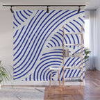 blue summer lines Wall Mural Gallery Image 1
