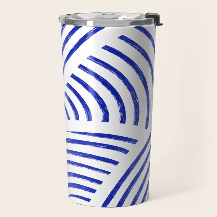 blue summer lines Travel Mug Gallery Image 2