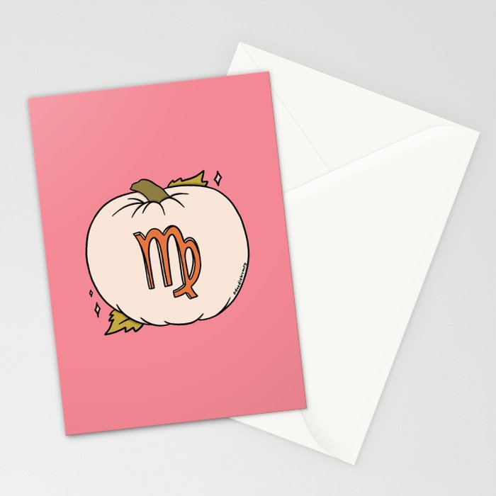 Virgo Pumpkin Stationery Card Gallery Image 2