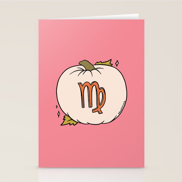 Virgo Pumpkin Stationery Card Gallery Image 1
