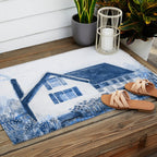 The Old Country Farm in Navy Blue - Farm House Decor Outdoor Rug Gallery Image 2