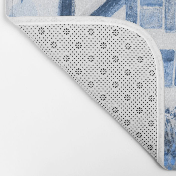 The Old Country Farm in Navy Blue - Farm House Decor Bath Mat Gallery Image 2