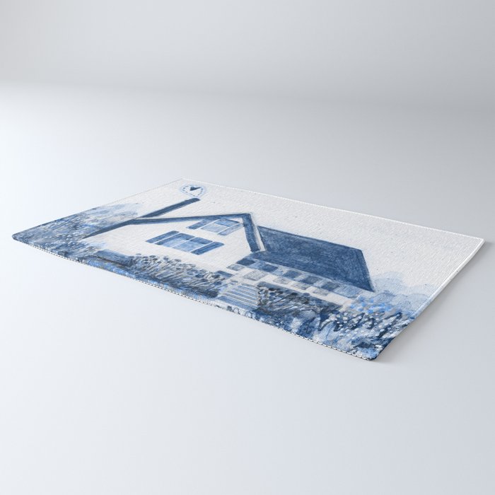 The Old Country Farm in Navy Blue - Farm House Decor Rug Gallery Image 3
