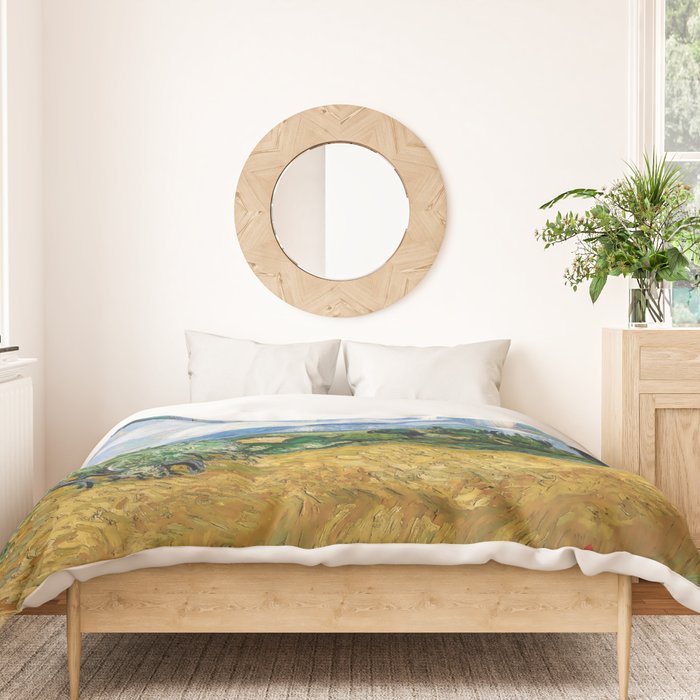 Wheat Field with Cypresses by Vincent van Gogh Duvet Cover Gallery Image 3