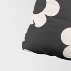 Les Fleurs | 02 - Flower Print Black And White Retro Flowers Wall Art Modern Decor Abstract Pillow Sham Gallery Image 4