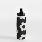 Les Fleurs | 02 - Flower Print Black And White Retro Flowers Wall Art Modern Decor Abstract Water Bottle Gallery Image 2