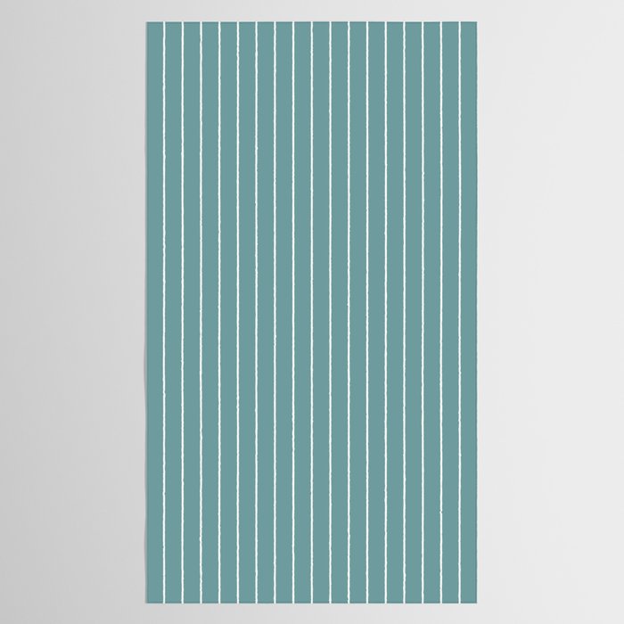 Minimal Arch XXIV Beachy Teal Modern Geometric Lines Tablecloth Gallery Image 2