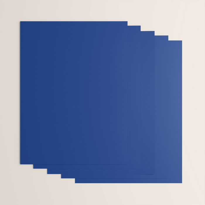 Sapphire Blue Solid Color Wrapping Paper Gallery Image 3
