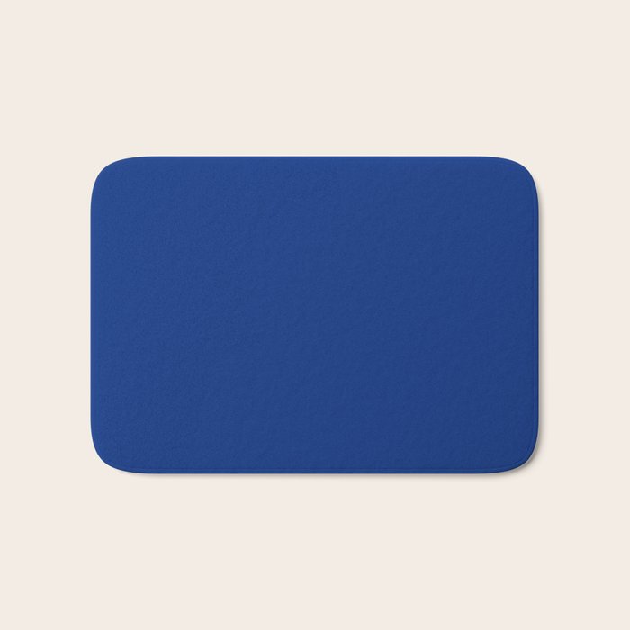 Sapphire Blue Solid Color Bath Mat Gallery Image 1
