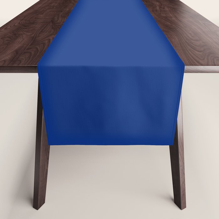 Sapphire Blue Solid Color Table Runner Gallery Image 1