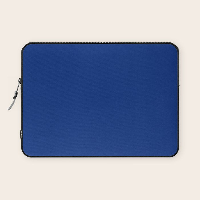 Sapphire Blue Solid Color Laptop Sleeve Gallery Image 1