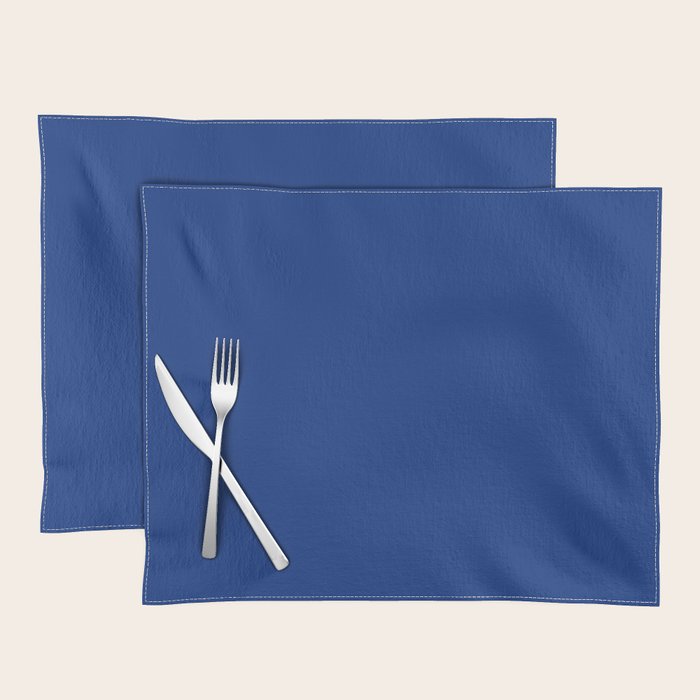 Sapphire Blue Solid Color Placemat Gallery Image 1